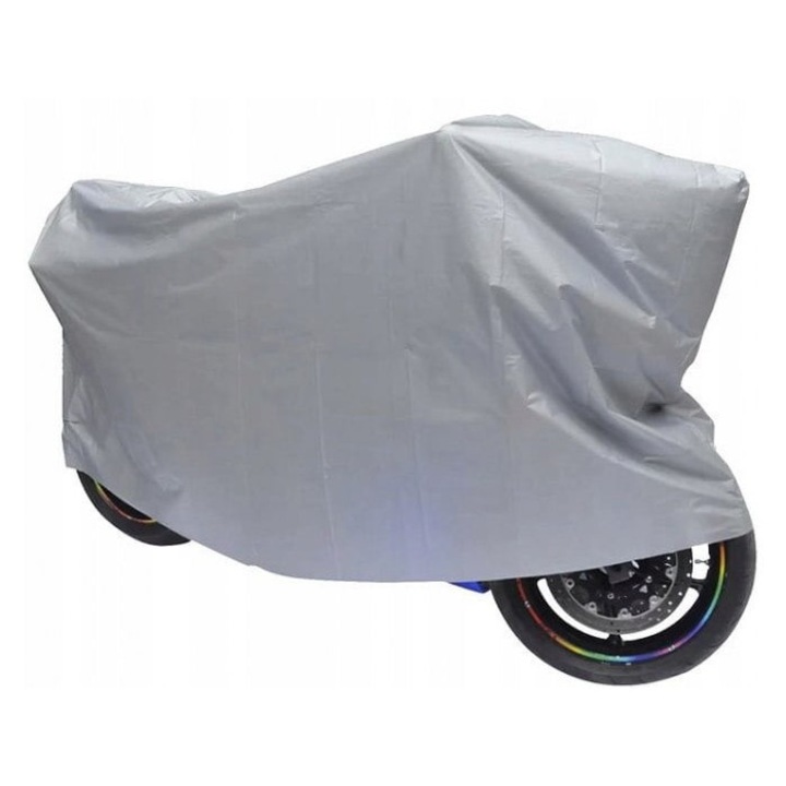 Husa protectie motor, PrzydaSie.pl, impermeabila, PEVA, gri, 200x100cm