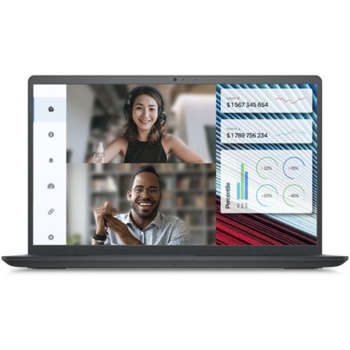 Laptop Dell Vostro 3520, 15.6 inch 1920 x 1080, Intel Core i7-1255U 10 C / 12 T, 4.7 GHz, 12 MB cache, 15 W, 16 GB DDR4, 512 GB SSD, Intel Iris Xe Graphics, Windows 11 Home