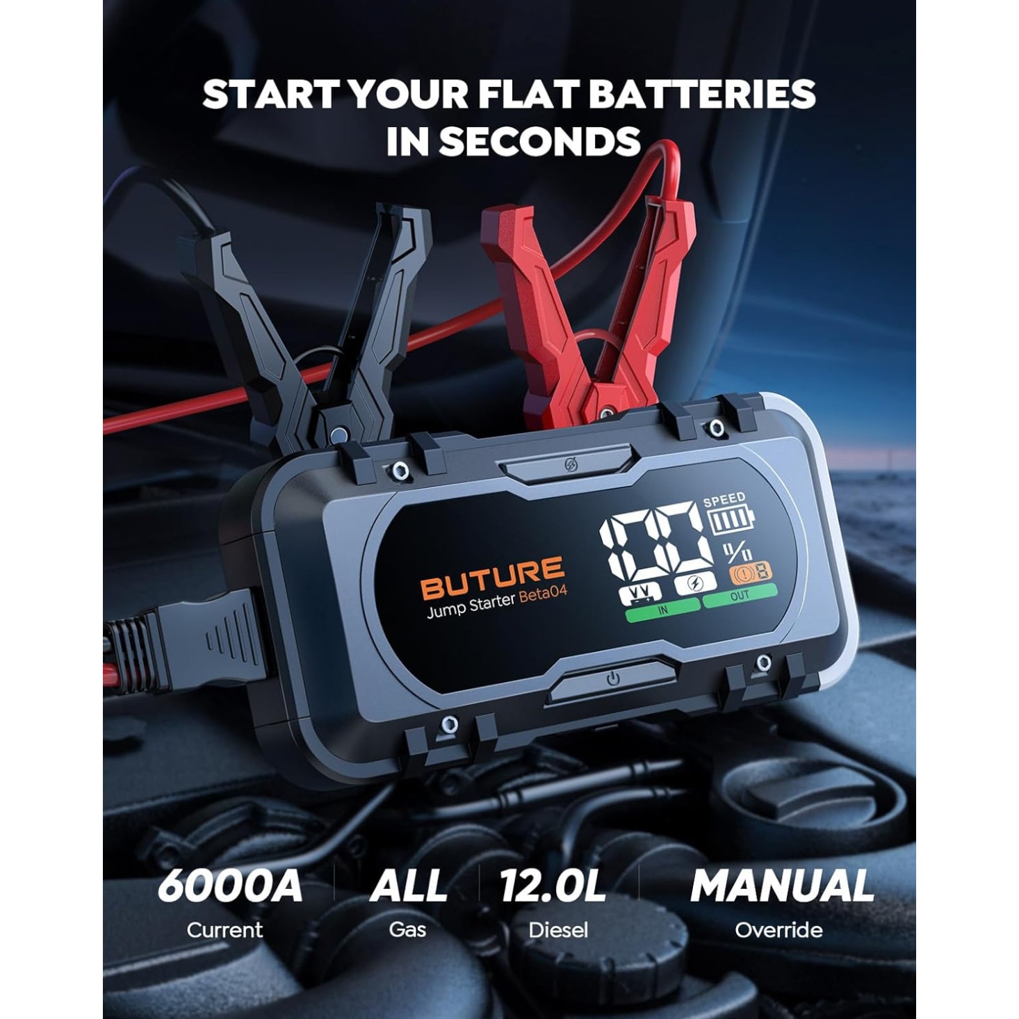 BUTURE Beta04 ポータブルジャンプスターター BUTURE Beta04 Car Battery Jump Starter User Guide - Manuals+