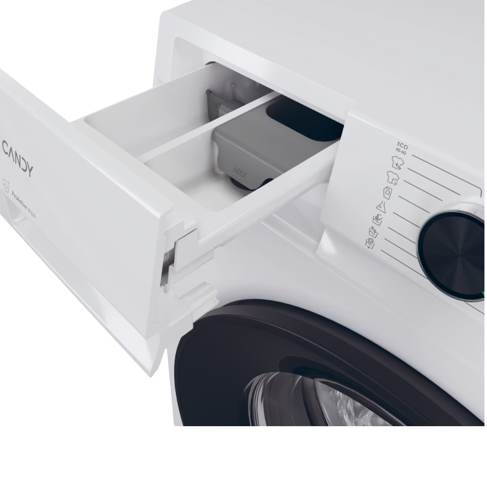 Masina de spalat rufe Candy BR 48B6-S, clasa energetica A-10%, 8 kg, 1400 rpm, Motor Inverter, ProActive Wash, conectivitate WiFi/ hOn app, Soft Drum, Clean Shield, alba