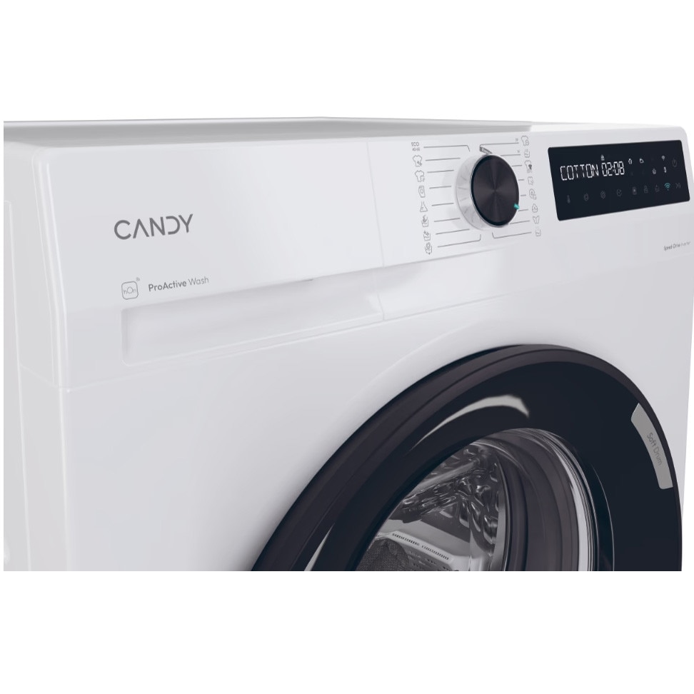 Masina de spalat rufe Candy BR 48B6-S, clasa energetica A-10%, 8 kg, 1400 rpm, Motor Inverter, ProActive Wash, conectivitate WiFi/ hOn app, Soft Drum, Clean Shield, alba