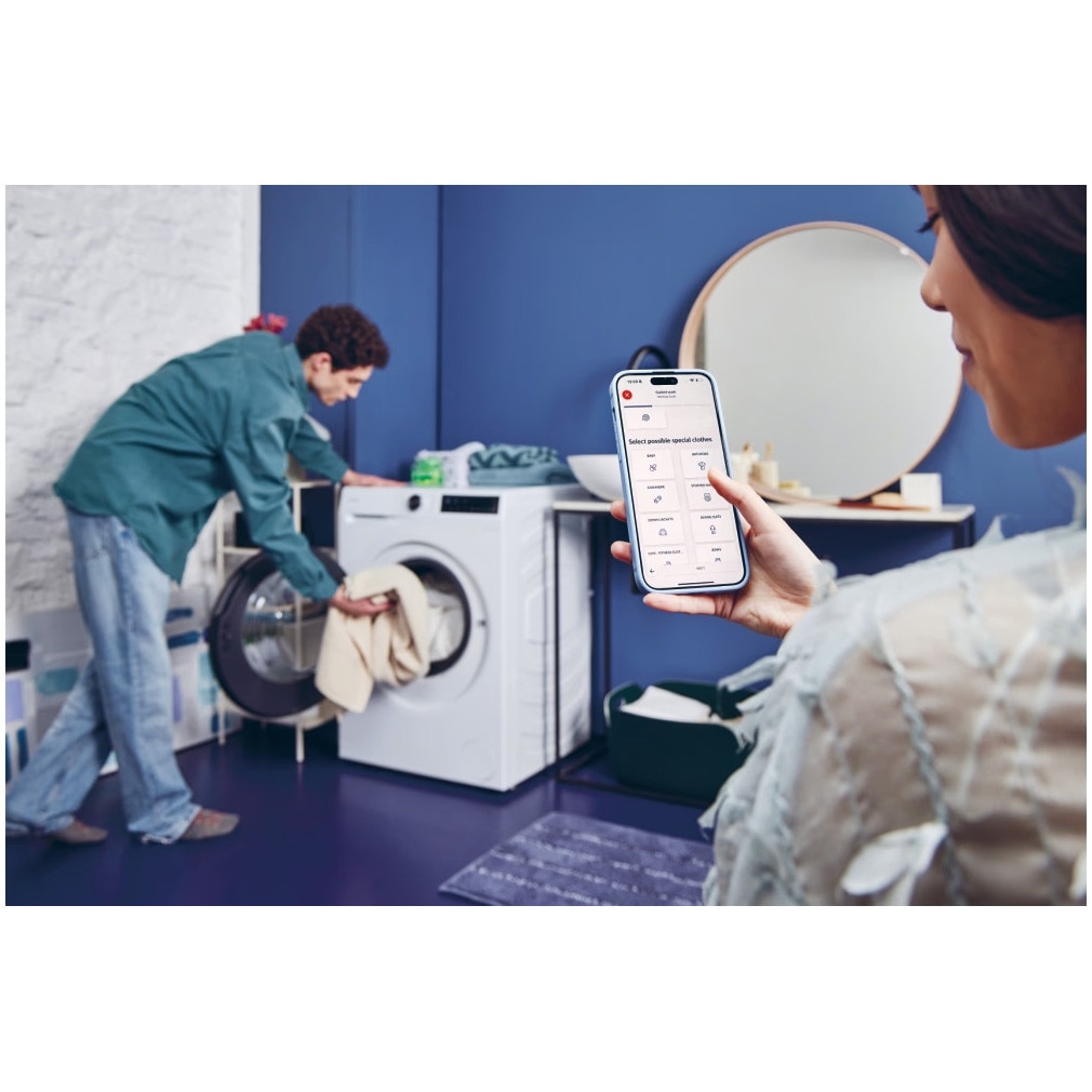 Masina de spalat rufe Candy BR 48B6-S, clasa energetica A-10%, 8 kg, 1400 rpm, Motor Inverter, ProActive Wash, conectivitate WiFi/ hOn app, Soft Drum, Clean Shield, alba