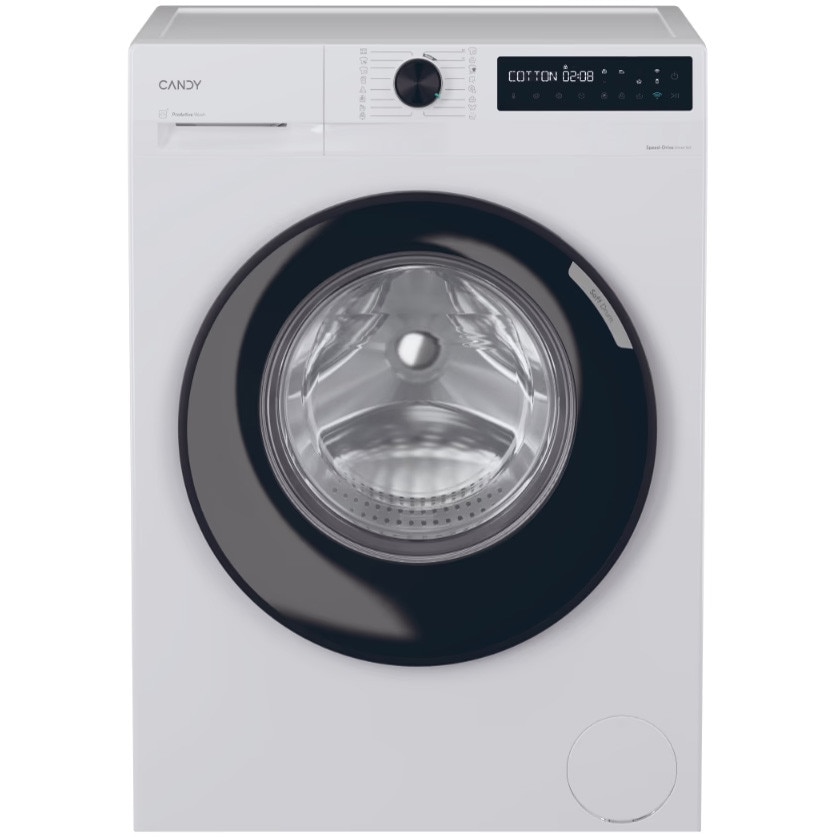 Masina de spalat rufe Candy ProWash 500 BR 410B8-S, clasa A-20%, 10 kg, 1400 rpm, Motor Inverter, Steam, Touch display, Soft Drum, Dual Spray, Programe rapide de spalare, Wifi, alb