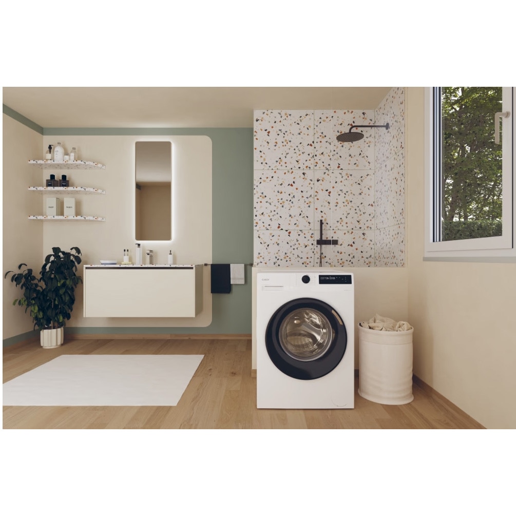 Masina de spalat rufe Candy BR 48B6-S, clasa energetica A-10%, 8 kg, 1400 rpm, Motor Inverter, ProActive Wash, conectivitate WiFi/ hOn app, Soft Drum, Clean Shield, alba