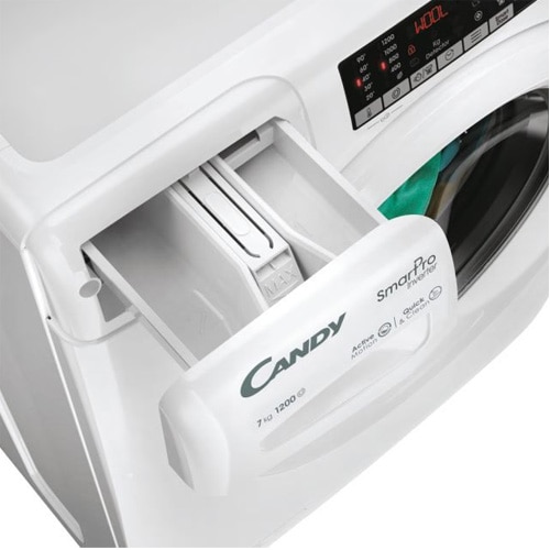 Masina de spalat, Candy CO4 274TWM6/1-S, 7 kg, Wi-Fi, Ecran tactil, Clasa energetica A, Alb