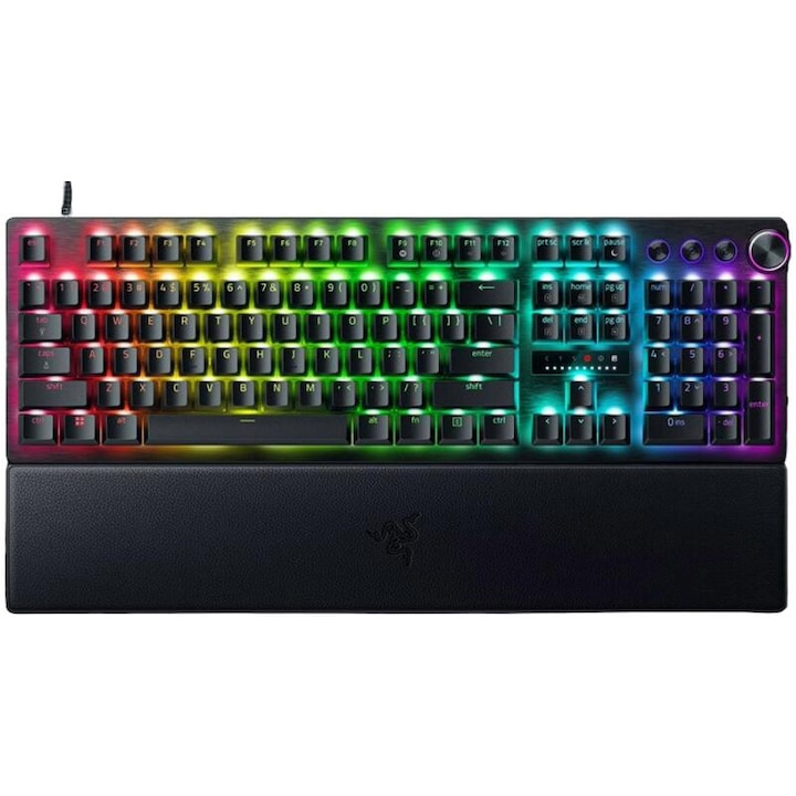 Клавиатура Razer Huntsman V3 Pro Analog Optical, Механична, Подсветка RazerChroma RGB, US layout, Черен