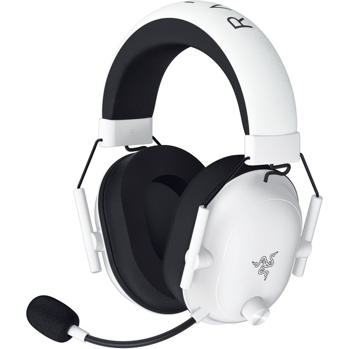 Слушалки Gaming Razer Blackshark V2 HyperSpeed, С кабел, Честота 12 Hz – 28 kHz, Чувствителност 100 dB, Пасивна шумоизолация, Честота на отговор на микрофона: 100 Hz – 10 kHz, Автономност на батерията до 70 часа, 3,5 мм жак интерфейс, Бял