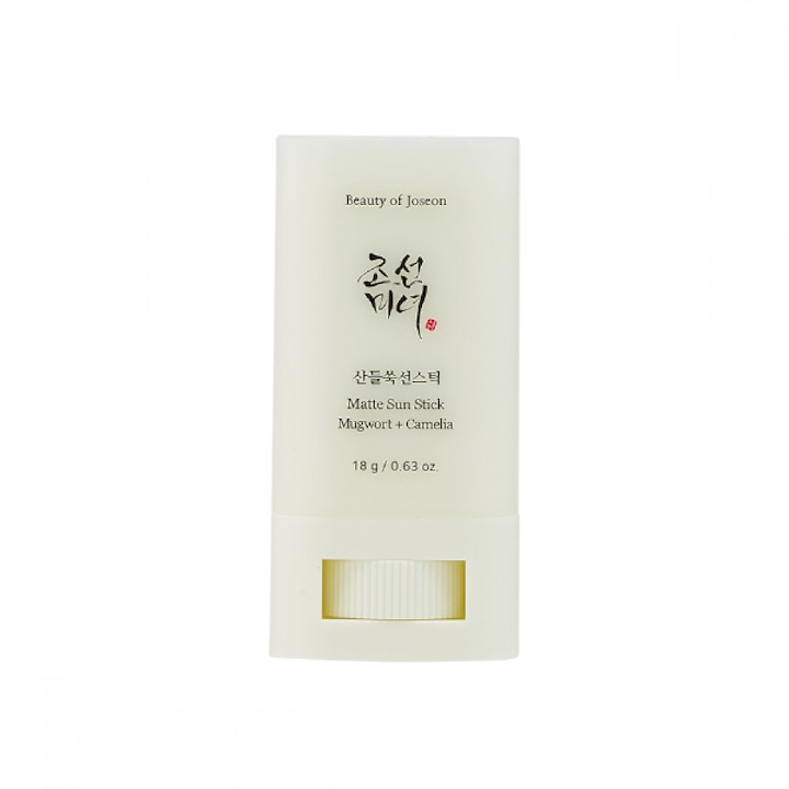 Матиращ слънцезащитен стик: пелин + камелия SPF 50+ PA++++, 18g, Beauty of Joseon