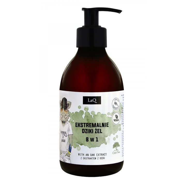 8 az 1-ben tusfürdő férfiaknak WILD BOAR, 300 ml, LaQ