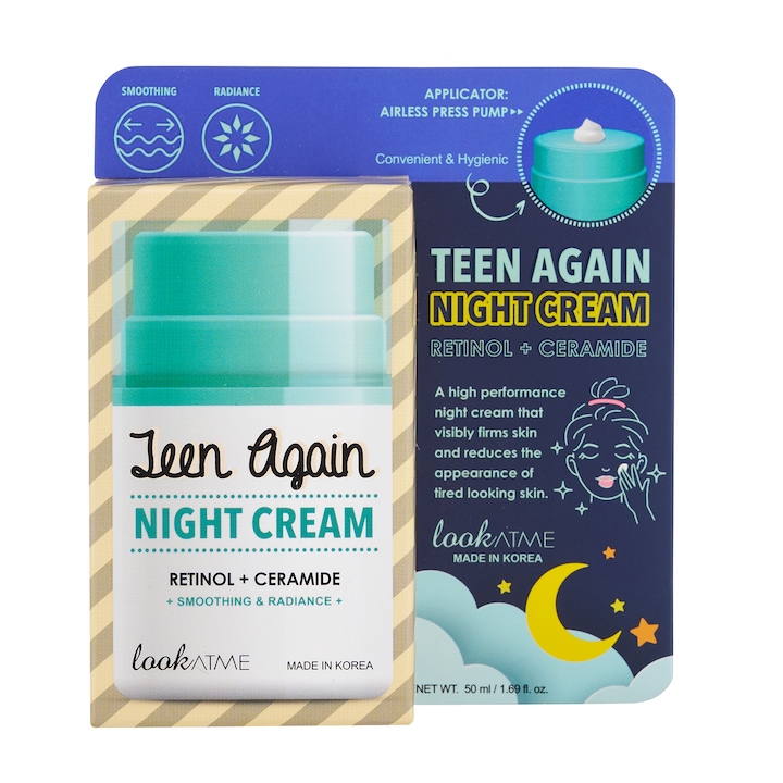 Crema de noapte cu retinol si ceramide Teen Again, 50ml, Look At Me