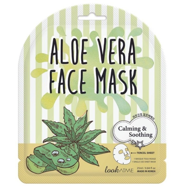 Masca servetel pentru calmare cu aloe vera, 25ml, Look At Me