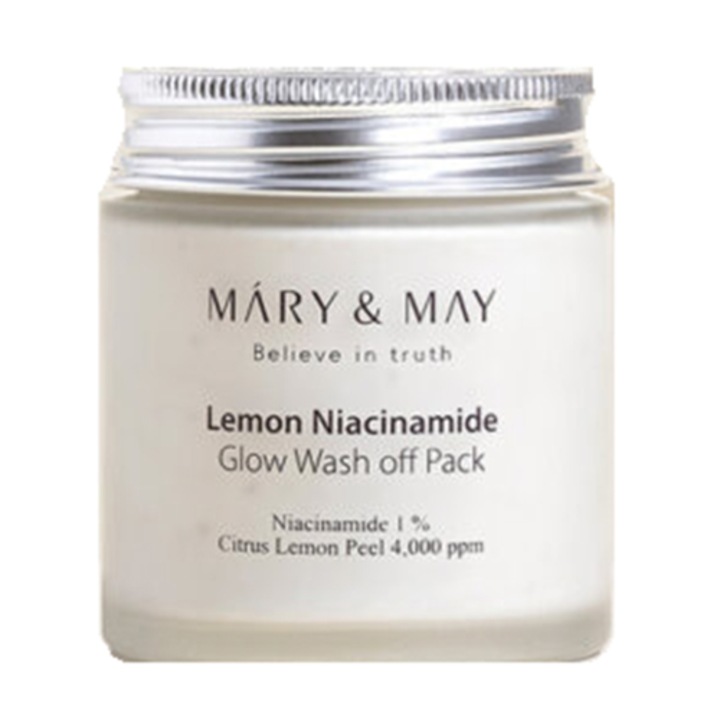 Masca wash-off cu extract de lamaie si niacinamide, 125g, Mary and May