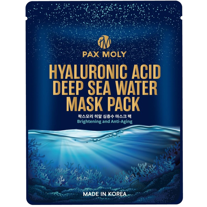 Masca servetel cu acid hialuronic si minerale marine, 25ml, PaxMoly