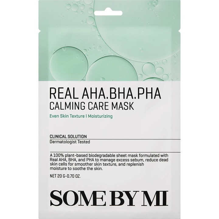 Masca servetel calmanta, SOME BY MI, Real AHA-BHA-PHA Calming Care Mask, 20 gr