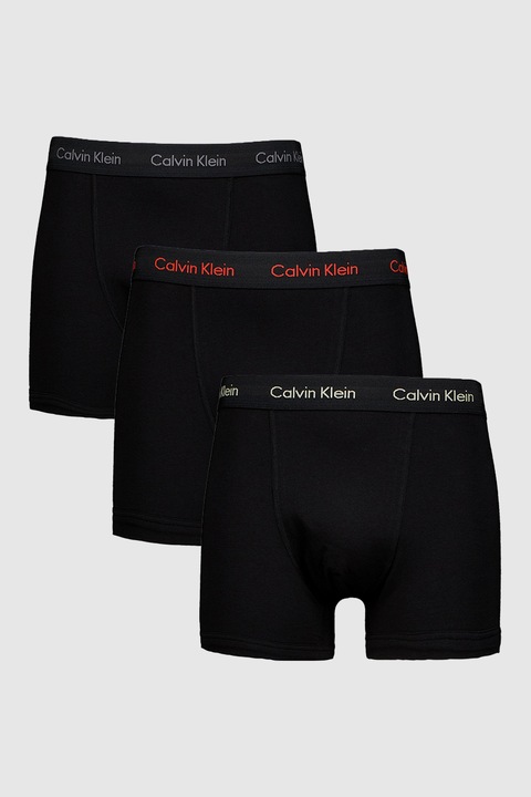 CALVIN KLEIN, Logós boxer szett - 3 db, Fekete/Koptatott fekete/Sötétszürke, M
