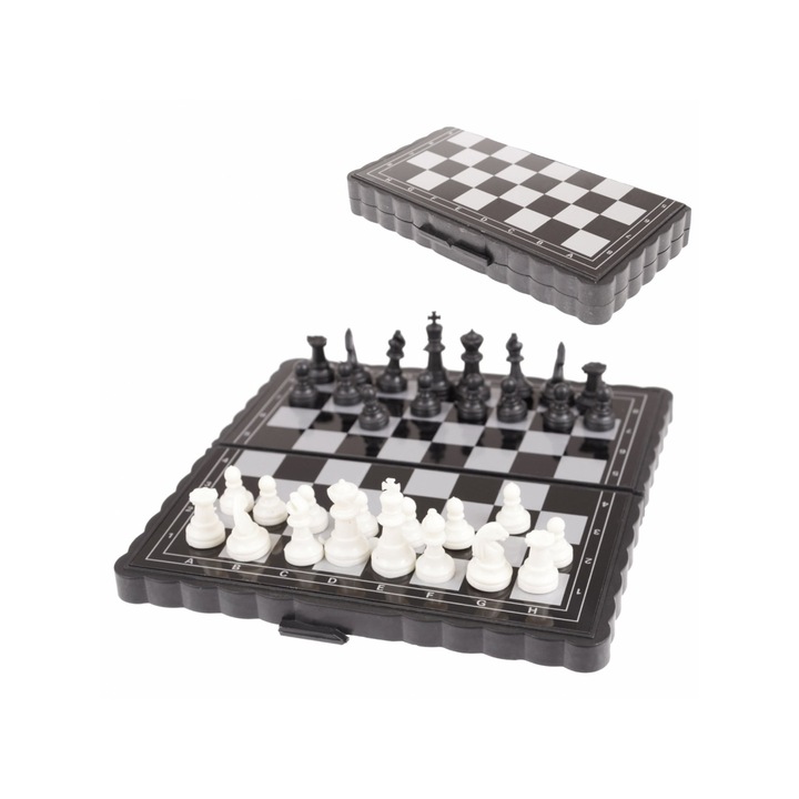 Set de jocuri, PrzydaSie.pl, 2 in 1, sah si dame, magnetic, portabil, 13.5x13.3x1cm
