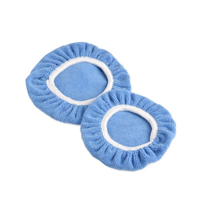 Set de 2 Lavete polish auto, Microfibra, 5-6 inch, albastru