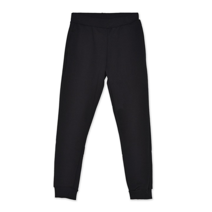 Pantaloni sport fetite, BDTK, Bumbac, Negru, 116 cm