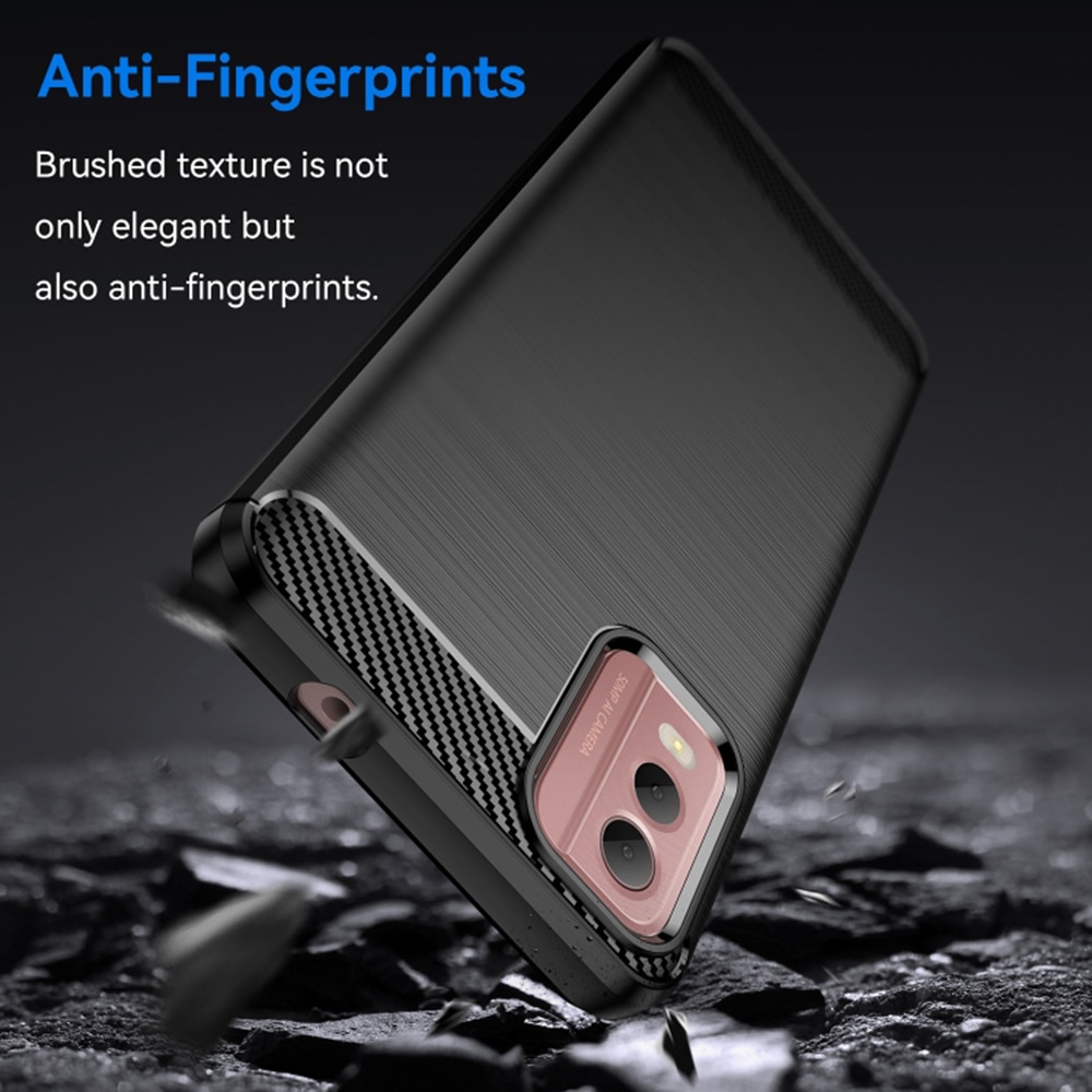Husa Techsuit Carbon Silicone compatibila cu Nokia C32 Black