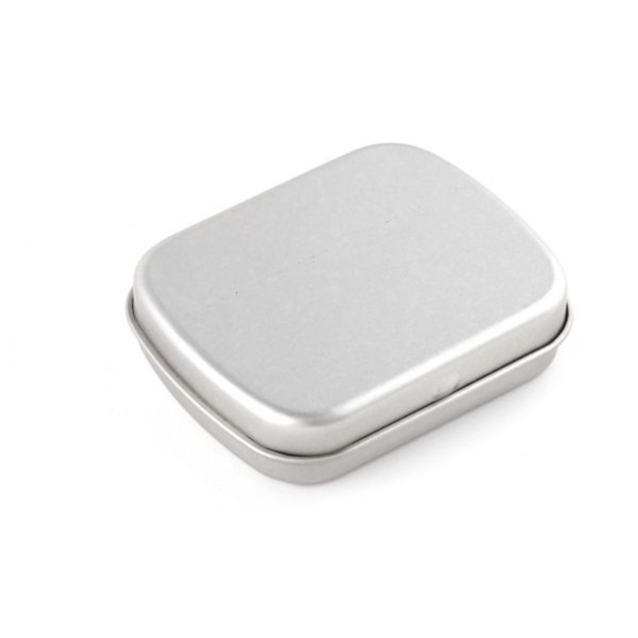 Fém doboz, pendrive-hoz, csuklós fedéllel, szürke