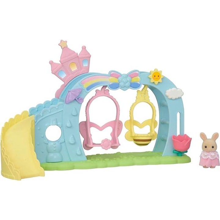 Комплект фигурки Sylvanian Families и детска площадка Cheerful Colours 20 см