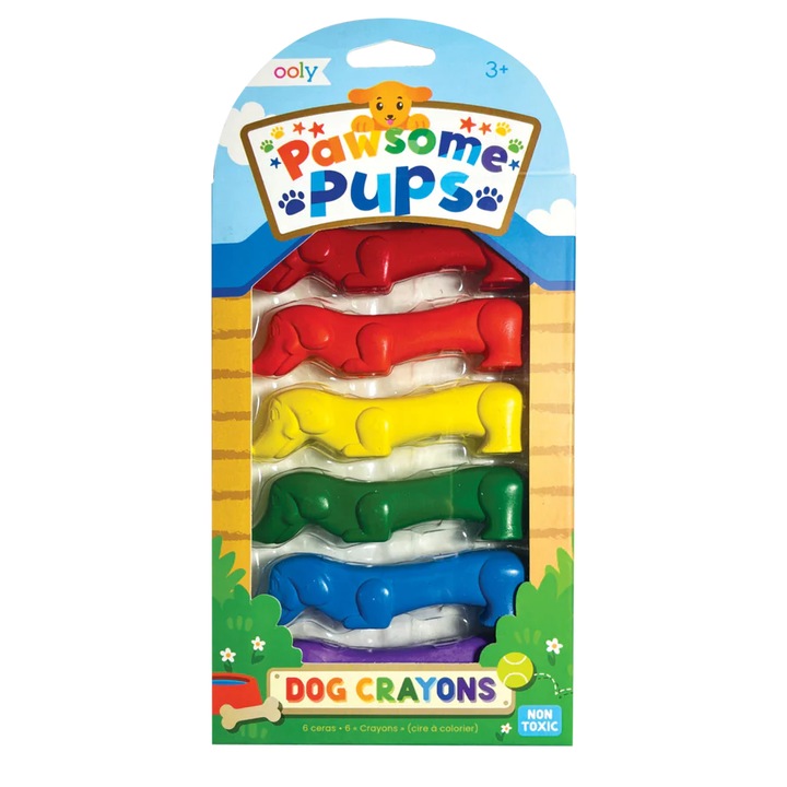 Моливи за пръсти, Ooly, Pawsome Pups, Комплект от 6 бр