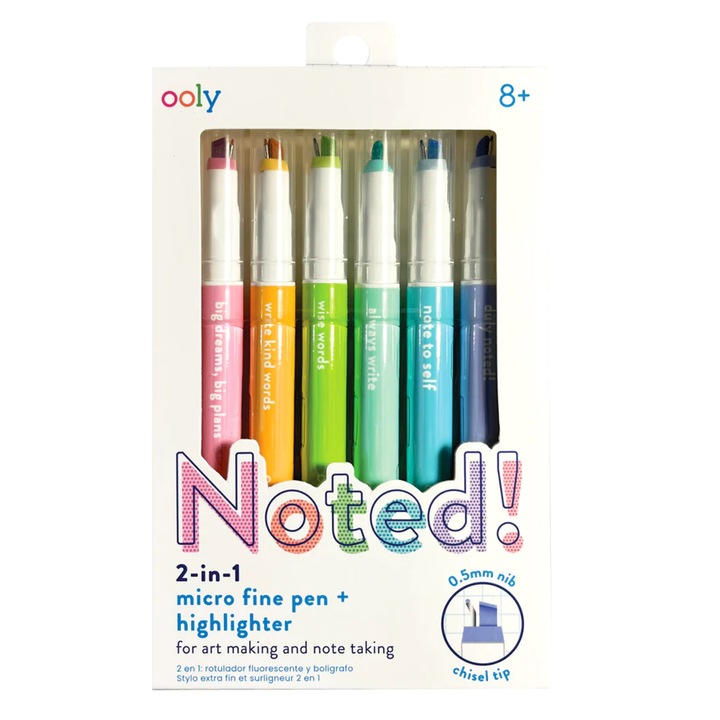 2 в 1 маркери, Ooly, комплект от 6 бр