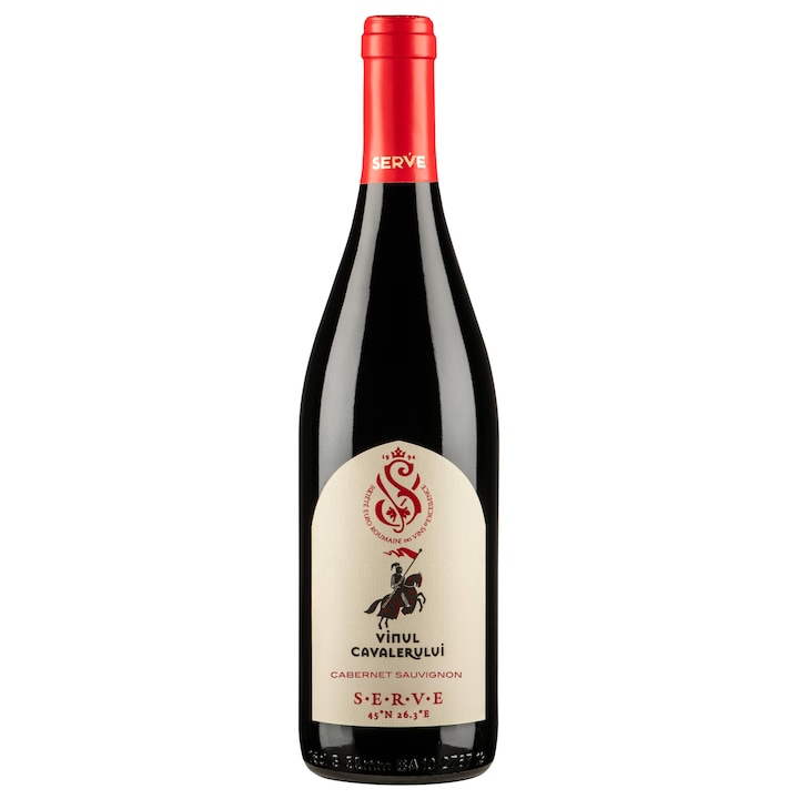 Vin Rosu Serve Vinul Cavalerului Cabernet Sauvignon, Sec, 0.75l