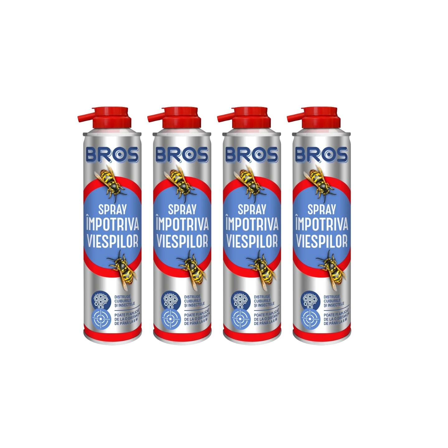Set 4 x Bros Spray Insecticid Anti-Viespi 300ml, efect de lunga durata ...