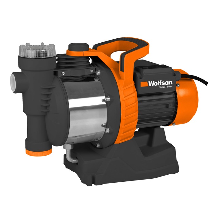 Pompa de suprafata centrifugala Wolfson Jet-100L, apa curata, 1100W, 3600 l/h, adancime maxima 8m