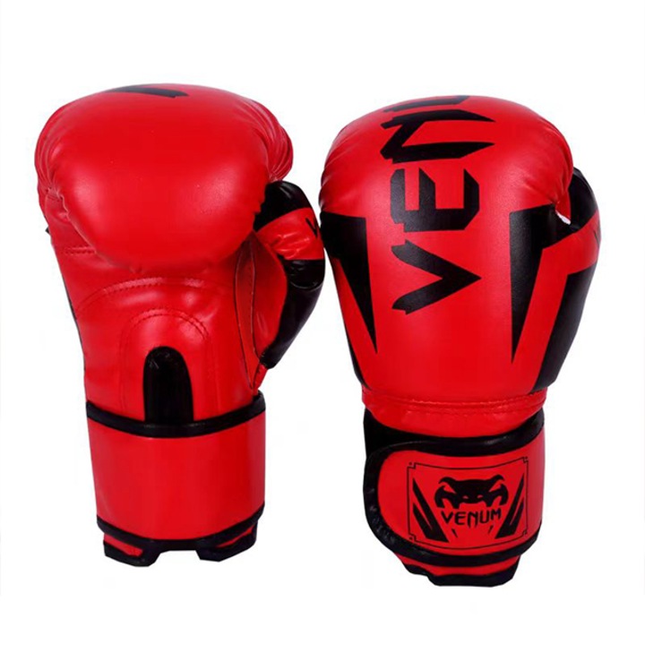 Боксови ръкавици Tebnaild, полиуретан, опора за китката, червени, 8OZ