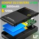 Aparat de sudura in puncte pentru acumulatori Li-ion, SWM-10, 5000 mAh, Curent de descarcare 1200A, Grosime sudura banda nichel 0.1-0.25mm Aluminiu 0.1-0.30mm, Protectie scurtcircuit, 155x82x28mm, Ecran color 1.8 Inch, Power Bank, Negru