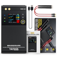 Aparat de sudura in puncte pentru acumulatori Li-ion, SWM-10, 5000 mAh, Curent de descarcare 1200A, Grosime sudura banda nichel 0.1-0.25mm Aluminiu 0.1-0.30mm, Protectie scurtcircuit, 155x82x28mm, Ecran color 1.8 Inch, Power Bank, Negru