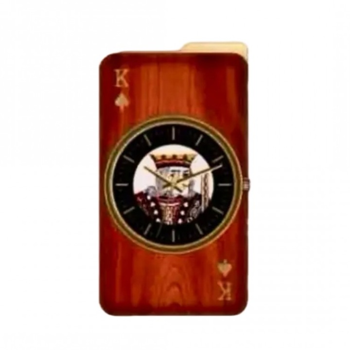 Bricheta antivant pe gaz cu ceas, culoare maro