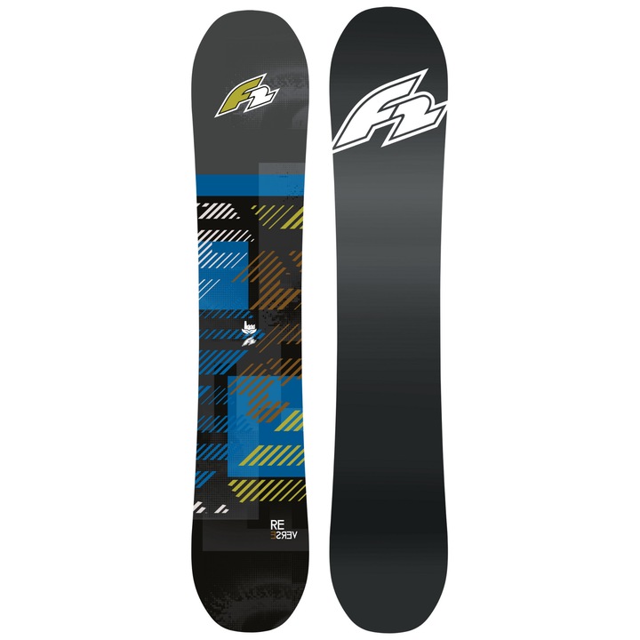Placa Snowboard, F2, Reverse, negru, 162 cm