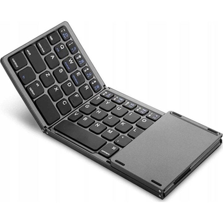 Tastatura fara fir Farrot cu membrana pliabila, integrat touchpad, bluetooh 5.0, mobil pentru Smart TV, PS3, PC, Android, Linux