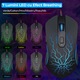 Kit Tastatura, Mouse Gaming RGB, 104 taste, cu fir, 7 culori si moduri de iluminare, Design Ergonomic, Baza metalica, Negru
