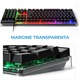 Комплект клавиатура, RGB мишка за игри, 104 клавиша, кабелна, 7 цвята и режима на осветяване, Ергономичен дизайн, Метална основа, Черен