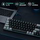 Механична клавиатура за гейминг Timebox, 60%, LED светлини, 68 клавиша, с Type-C кабел, червен превключвател, преносима, черен / сив цвят
