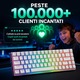 Механична клавиатура за гейминг Timebox, 60%, RGB осветление, 68 PBT Pudding клавиша, с Type-C кабел, Червен превключвател, Преносим, Бял
