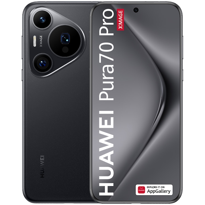 Telefon mobil Huawei Pura 70 Pro, 512GB, 12GB RAM, BLACK