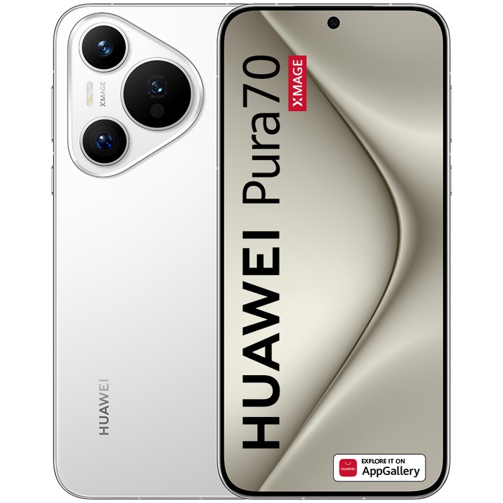 Telefon mobil Huawei Pura 70, 256GB, 12GB RAM, WHITE