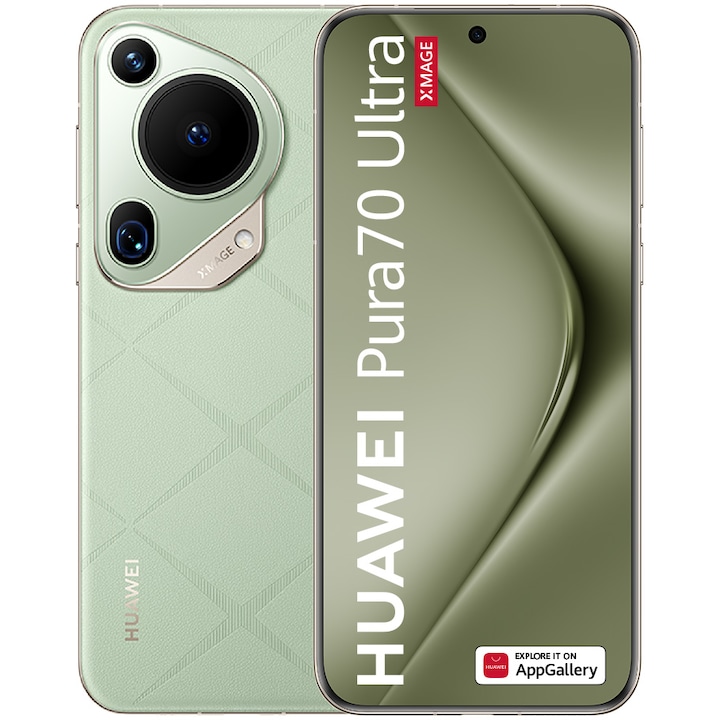 Huawei Pura 70 Ultra Mobiltelefon, 512GB, 16GB RAM, Zöld