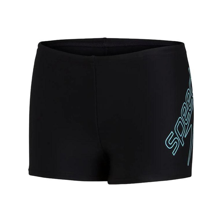 Pantaloni scurti de inot pentru baieti Speedo Boom Logo, rezistenta la clor, captuseala frontala, 13-14 ani