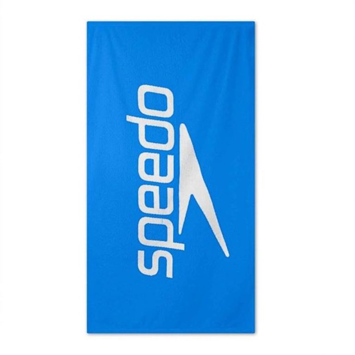 Плажна кърпа, Speedo, Памук, 75 x 145 см, Бяло/Синьо