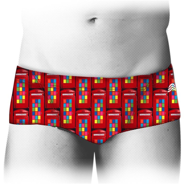 Slip de inot barbati, Aquarapid, multicolor
