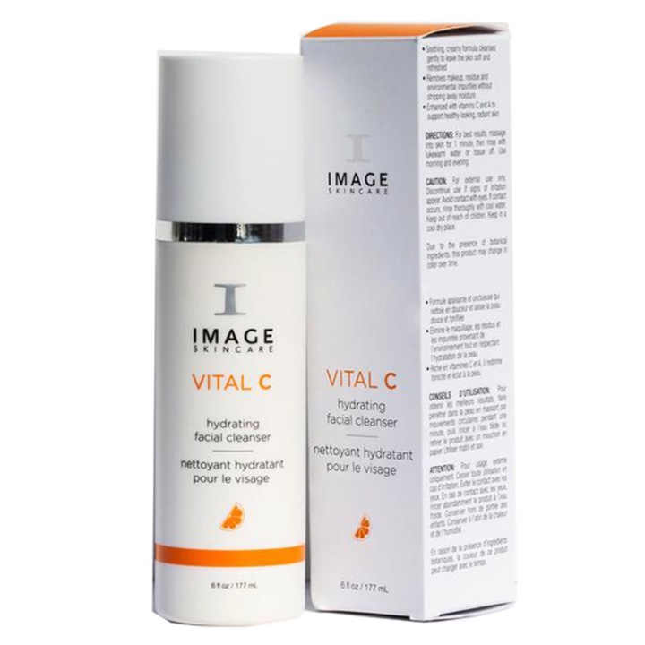 IMAGE bőrápoló, VITAL C, hidratáló arctisztító, retinollal és C-vitaminnal, 177 ml
