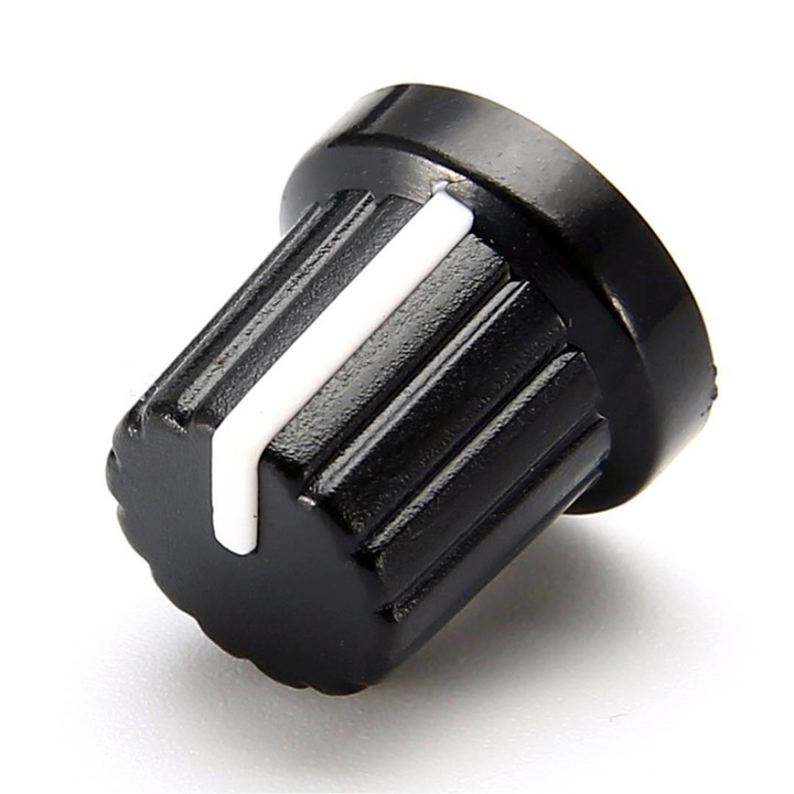 Бутон за потенциометър 15x6x15mm Черно