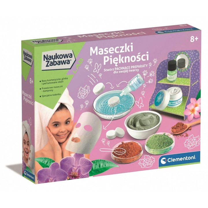 Clementoni kozmetikai maszk készlet, agyagot tartalmaz, gyerekeknek