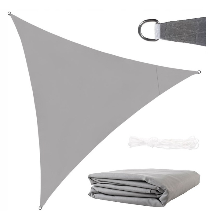 Sagien Przeciwsloneczny Ogrodowy IbizSail, Wodoodporny, UV, 7x5x5m, Gri